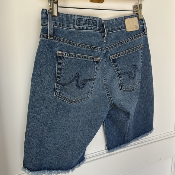 AG Adriano Goldschmied NIKKI Bermuda Shorts Womens Size 26 9” Inseam Raw Cut Hem - Picture 8 of 12